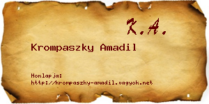 Krompaszky Amadil névjegykártya